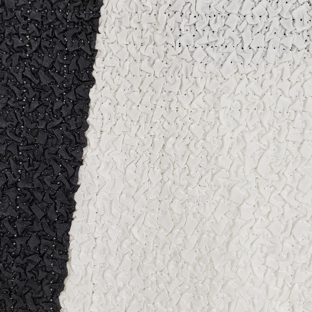 Women's Knit Berek Black & White Geometric Coat L - Picture 5 of 8